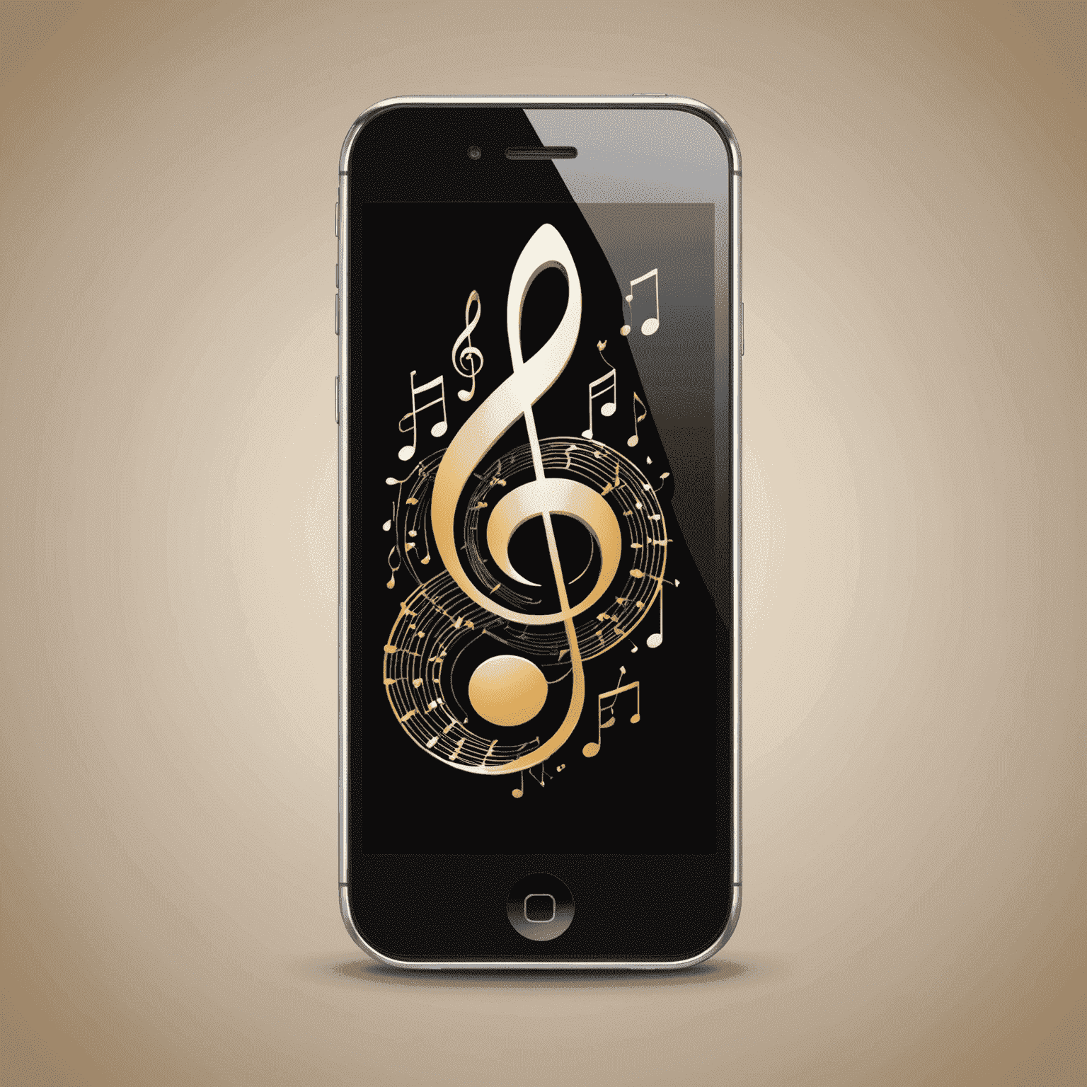 Phonejukir.com logo - A stylized mobile phone with musical notes