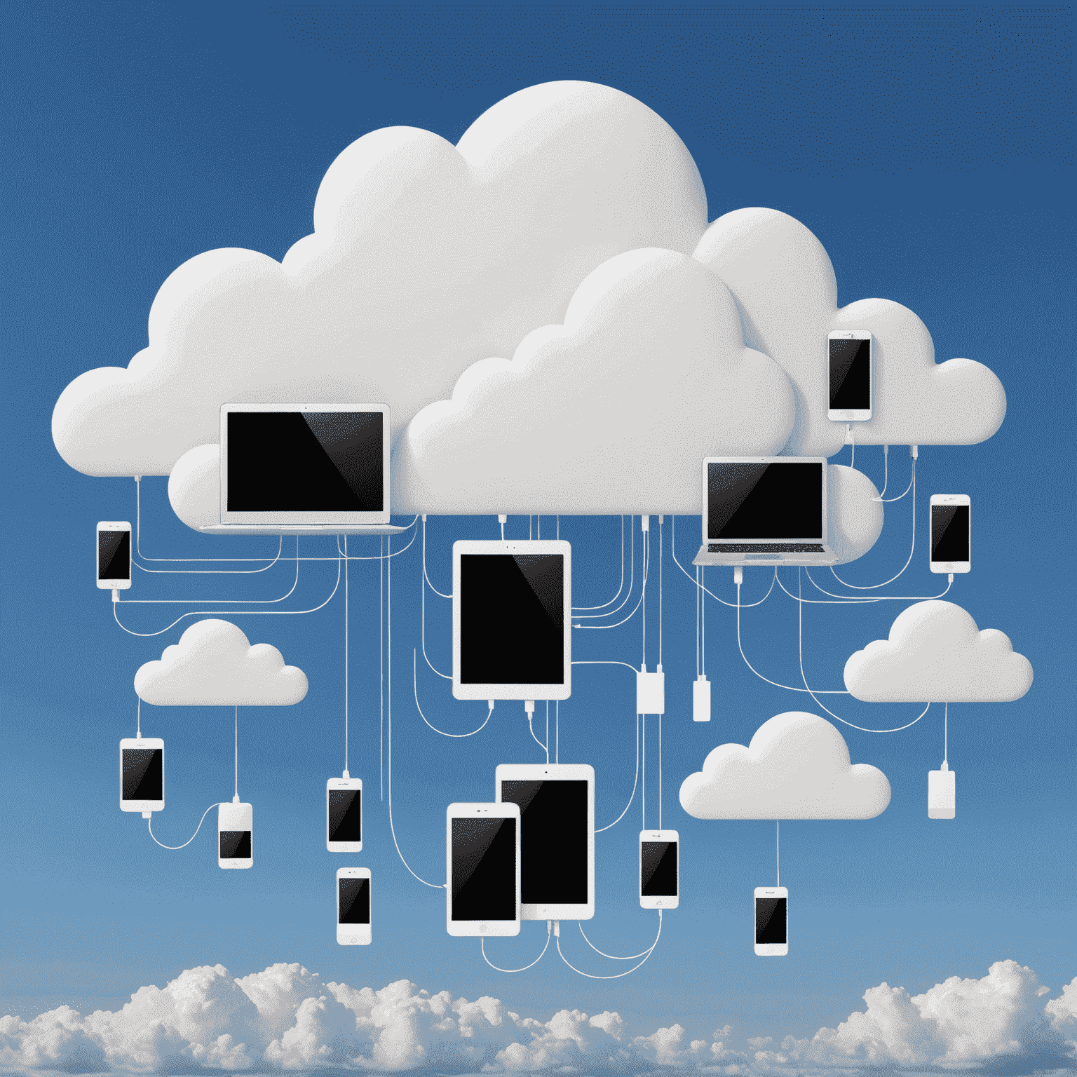 Various devices connected to a cloud, representing different internet packages