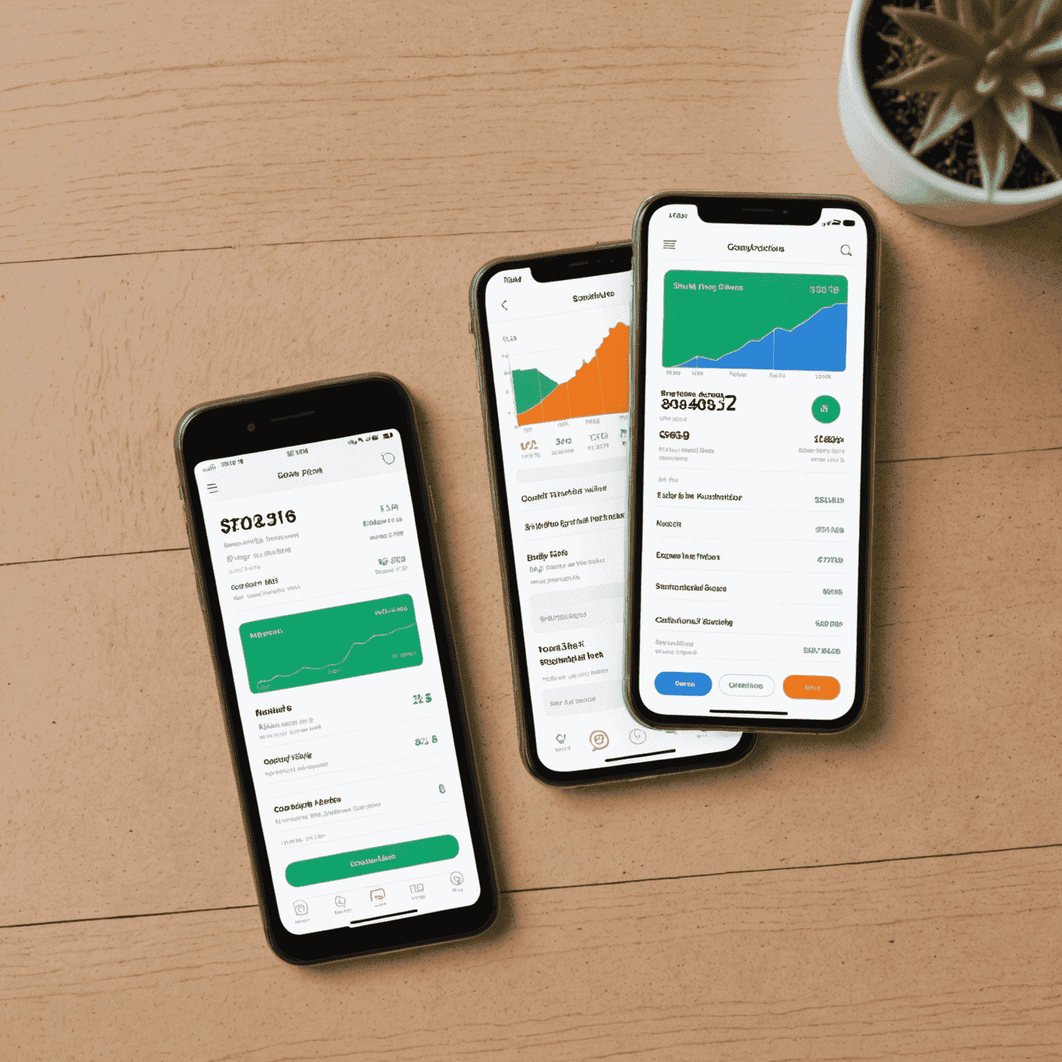 A split screen showing different mobile plans side by side with comparison charts